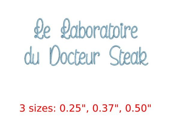 La Laboratoire Du Docteur Steak: A Unique Embroidery Font for Seasonal Crafts