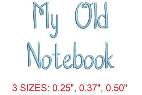 My Old Notebook Embroidery Font: A Vintage-Inspired Gem for Etsy Sellers