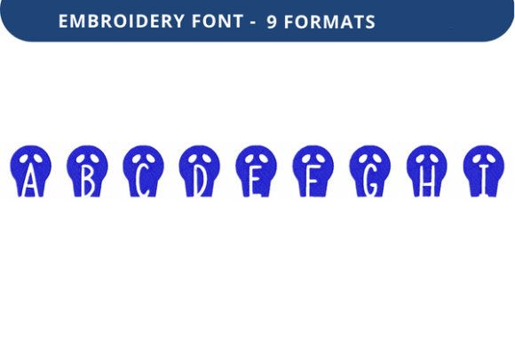Skulls and Kitties Font Lowercase a to I: A Designer’s Review for Business Embroidery