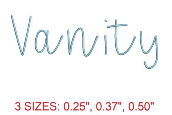 Vanity Embroidery Font: Elegance for Personalized Gifts