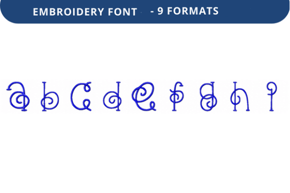 Vine Nouveau Font Lowercase a to I: A Designer’s Seasonal Embroidery Pick