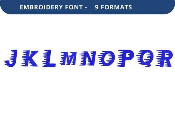 Winter Sprinter Font: Lowercase J to R for Seasonal Embroidery